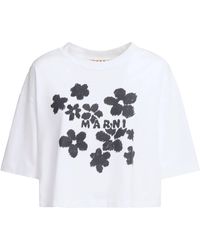 Marni - T-Shirt A Fiori - Lyst