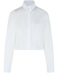 Courreges - Wit Katoenen Overhemd - Lyst