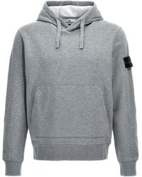 Stone Island - Logo Badge Hoodie - Lyst