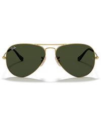 Ray-Ban - Sonnenbrille Rb3025 181 Aviator Gradient Gold/Grün G 15 Unisex - Lyst