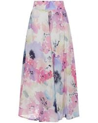 120% Lino - Printed Maxi Skirt - Lyst