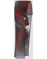 Jean Paul Gaultier - Blurry Roses Asymmetric Midi Skirt - Lyst