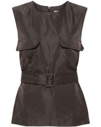 P.A.R.O.S.H. - Sleeveless Belted Top - Lyst