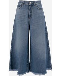Pinko - Jeans de mezclilla de mezcla de algodón rosado - Lyst