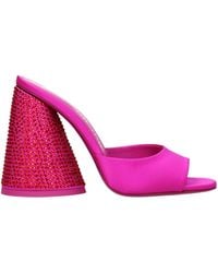 The Attico - Satin Platform Sandals - Lyst