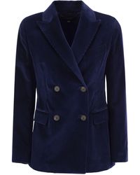 Weekend by Maxmara - Katanga Cotton Velvet Blazer - Lyst