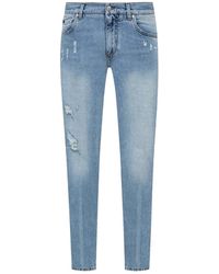 Dolce & Gabbana - Cotton Denim Jeans - Lyst