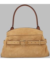 Marc Jacobs - Suede Shoulder Bag With Belt Detail - Lyst