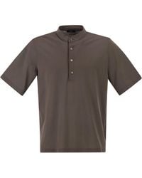 Herno - Jersey Polo Shirt With Seraph Collar - Lyst
