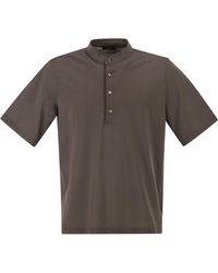 Herno - Jersey Polo Shirt With Seraph Collar - Lyst