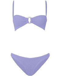 Hunza G - Misty Bikini mit Perlenkreis Lilac - Lyst