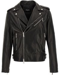 DSquared² - Leren Bikerjack - Lyst
