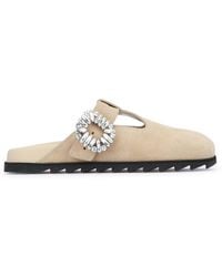 Roger Vivier - Slidy Viv Closed T-Strap Mule - Lyst