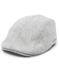 Brunello Cucinelli - Baskenmütze Mit Logo-Stickerei - Lyst