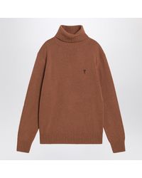 Ami Paris - Hazelnut Ami De Coeur Turtleneck Sweater - Lyst
