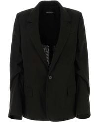 Ann Demeulemeester - Cotton Renske Blazer - Lyst