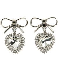 Alessandra Rich - Metal Bow -oorbellen - Lyst