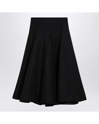 Valentino - Silk Flounced Midi Skirt - Lyst