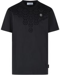 Philipp Plein - Zwart Katoenen T-shirt - Lyst