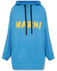 Marni - Oversize Hooded Sweatshirt - Lyst