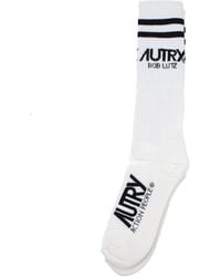 Autry - Calcetines y calcetines Mujeres algodón blanco/negro - Lyst
