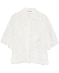 Ermanno Scervino - Cotton And Silk Embroidered Shirt - Lyst