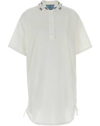 Prada - Poplin Polo Dress - Lyst