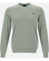 Paul Smith - Sage Green Organic Cotton Sweater - Lyst