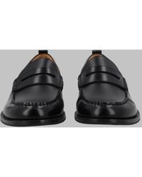 HUGO - Leather Penny Loafers - Lyst