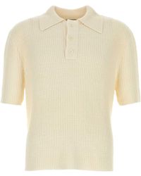 LeKasha - Cream Linen Napoli Polo Shirt - Lyst