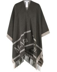 Max Mara - 'Hilde' Jacquard Wool Poncho - Lyst