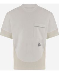 and wander - T-Shirt With Logo Print - Lyst