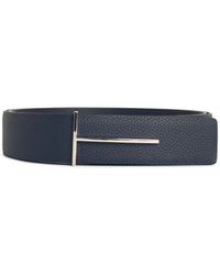 Tom Ford - Navy Reversibler Lear-Gürtel - Lyst