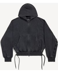 Balenciaga - Loop Sports Icon Lace-Up Hoodie - Lyst