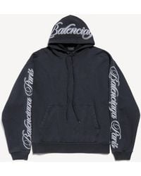Balenciaga - Cursive Oversized Hoodie - Lyst