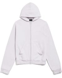 Balenciaga - Back Hoodie Mit Reißverschluss Regular Fit - Lyst