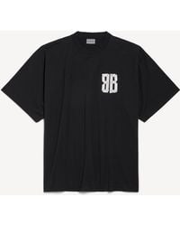 Balenciaga - Glitter Tape Type Large Fit T-Shirt - Lyst