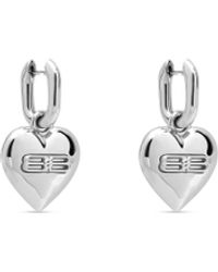 Balenciaga - Bb Icon Heart Earrings - Lyst