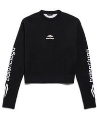 Balenciaga - 3B Sports Icon Cropped Crewneck - Lyst