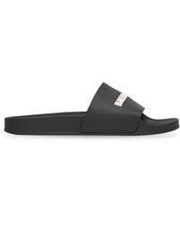 Balenciaga - Logo Rubber Pool Sliders - Lyst