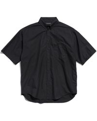 Balenciaga - Metal Bb Stencil Short Sleeve Shirt Large Fit - Lyst