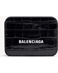 Balenciaga - Cash Card Holder Crocodile Embossed - Lyst