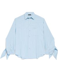 Balenciaga - Knotted Cuff Blouse - Lyst