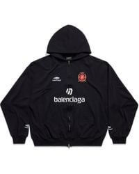 Balenciaga - Barcelona soccer hoodie medium fit mit reißverschluss - Lyst