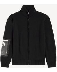 Balenciaga - Knitted Zip-Up Cardigan With Patches - Lyst