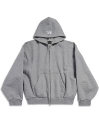 Balenciaga - Hoodie con zip boxy unity sports icon large fit - Lyst