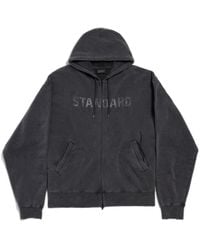 Balenciaga - Standard Oversized Zip-Up Hoodie - Lyst