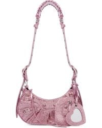 Balenciaga - Le Cagole Shoulder Bag Xs With Rhinestones - Lyst