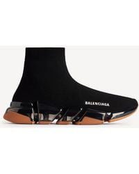 Balenciaga - Speed 2.0 Full Clear Sole Recycled Knit Sneaker - Lyst