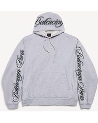 Balenciaga - Cursive Oversized Hoodie - Lyst